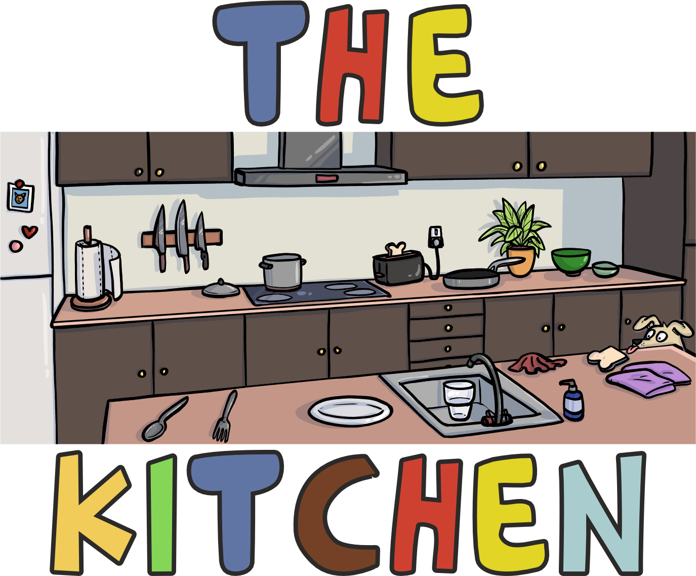 the kitchen