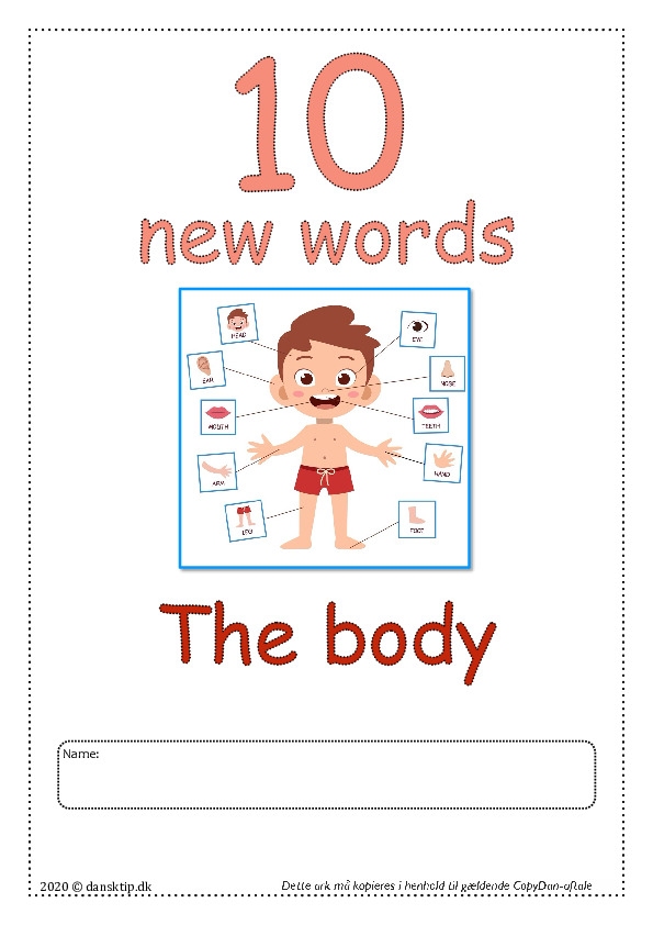 Kopiark/opgave:10 new words the body